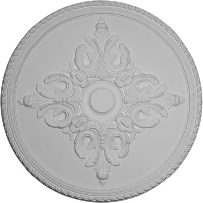 Médaillon de plafond Endurathane Milton, DE 40 5/8 po x P 1 3/4 po (convient aux auvents jusqu'à 7 7/8 po), apprêté en usine