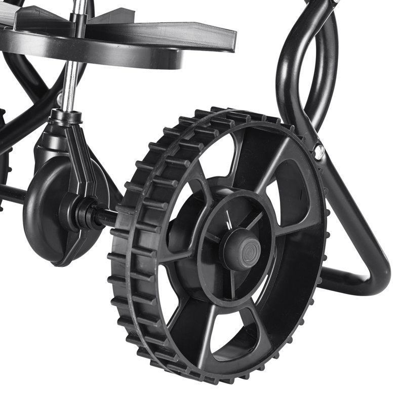 Épandeur de diffusion, épandeur à gazon à roulettes 25 lb avec roues de 8 po