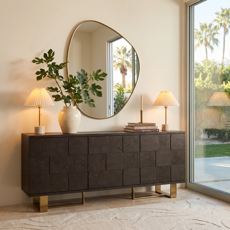 Murcia 79'' Solid Wood Sideboard - Brown