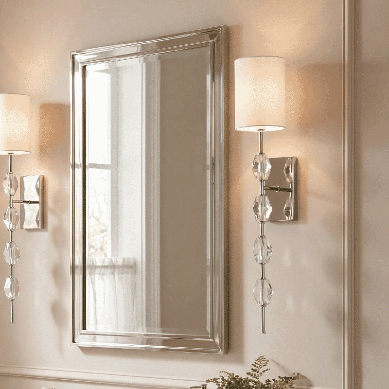 Korven 1-Light Wall Sconce in Polished Nickel, Polished Nickel