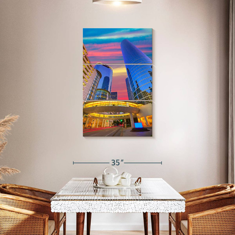 Lilie Downtown Houston Skyscrapers, 45" H x 28" W