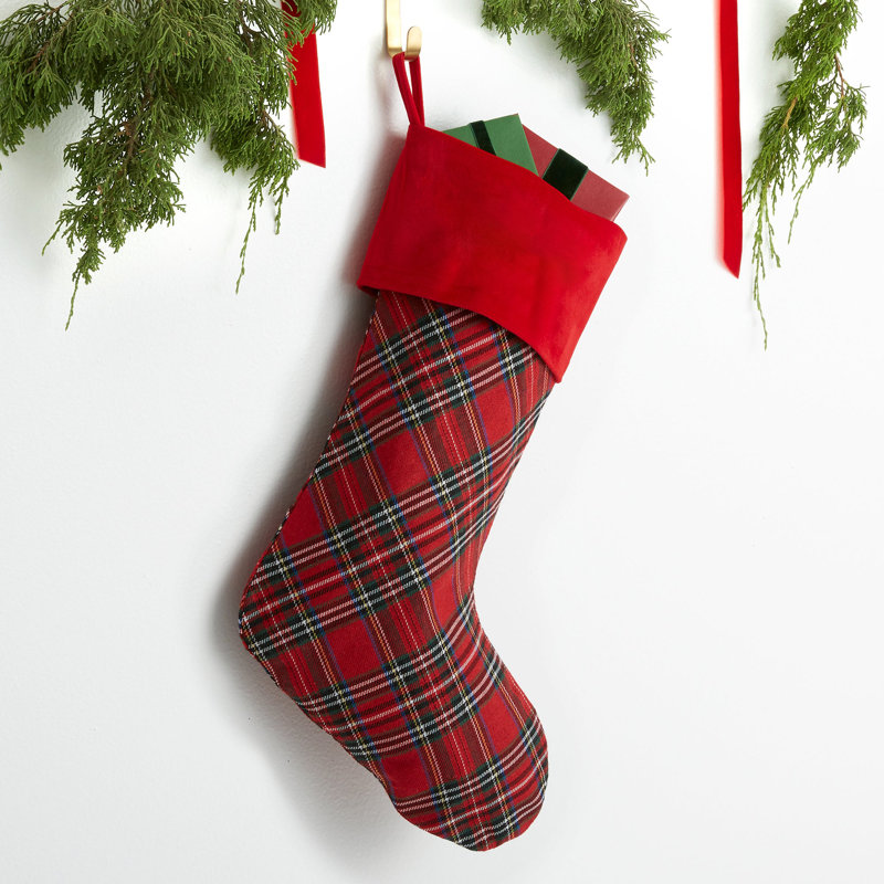 Personalization Mall Yuletide Classic Red Plaid Stocking