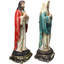 Ensemble de 2 statues Catholiques Sacré-Cœur Catholique de Marie et Jésus-Christ