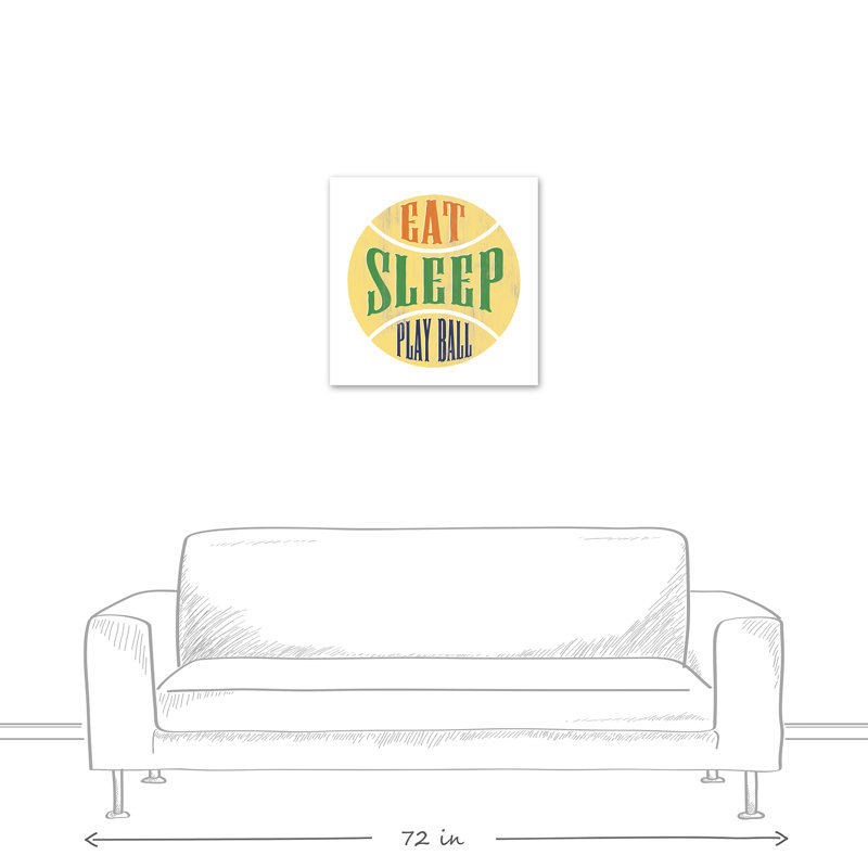 « manger sleep play », art sur toile Streep, H 24 po x l 24 po x P 1,25 po