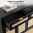 43.39'' W 2-Drawer And 3-Door Rattan Sideboard With Adjustable Shelves-175987689