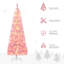 Arbre de Noël artificiel enneigé 6 pi avec des branches de pin réalistes et des lumières DEL chaudes, ouverture automatique