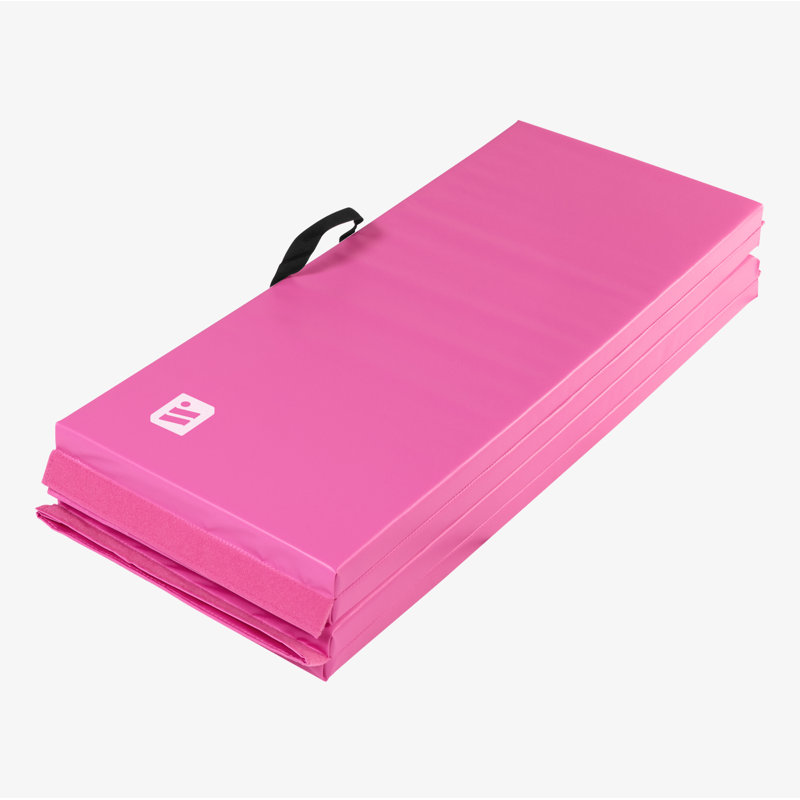 Pink 4' x 6' Vinyl Folding Exercise Mat