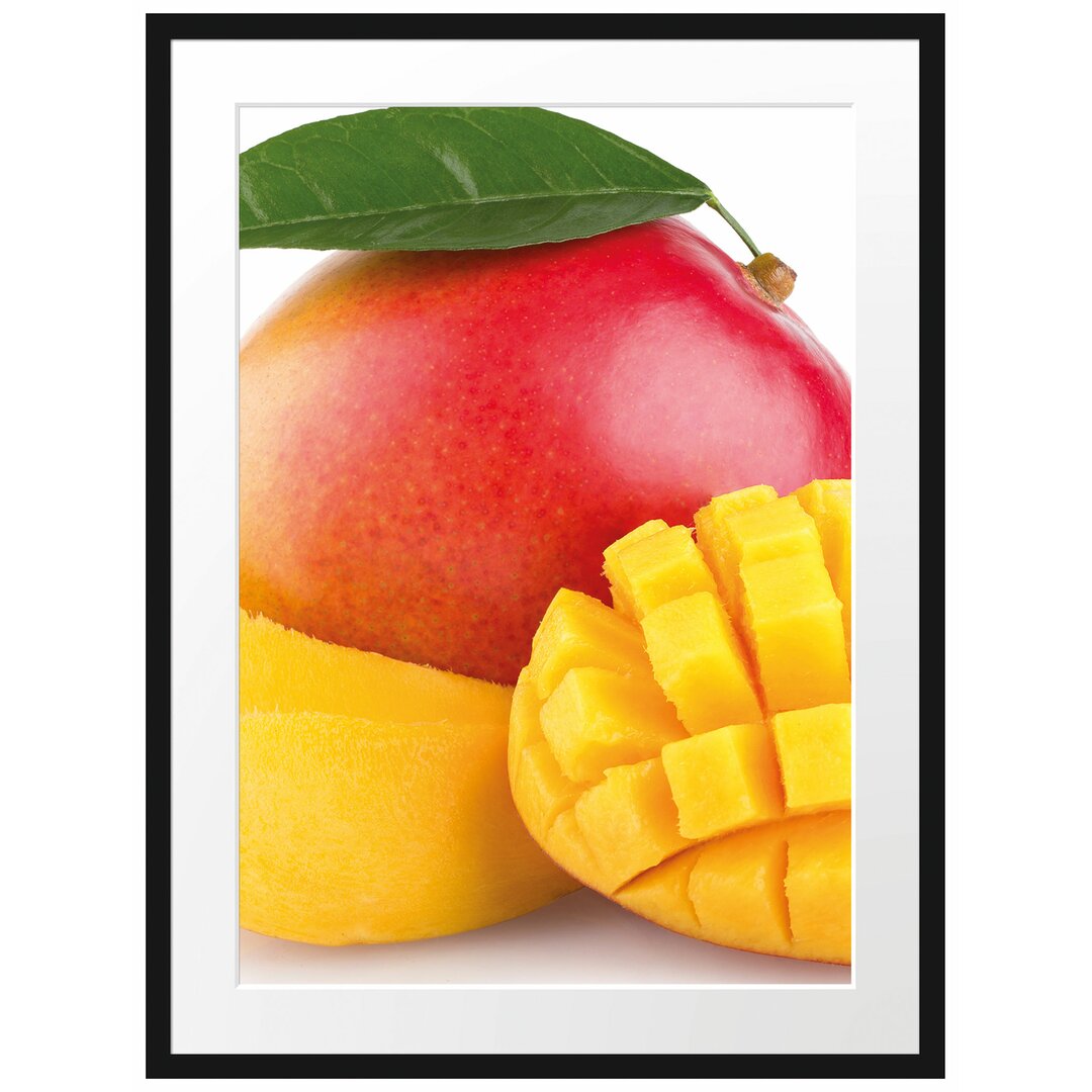 Gerahmtes Poster Aufgeschnittene Mango