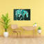 Abstrait cheval sarcelle abstrait, impression d'art moderne cheval minimaliste-129970416