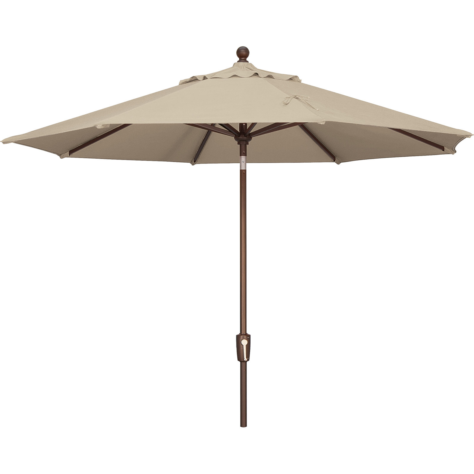 Canela 9' Market Umbrella, Bronze, Antique Beige Sunbrella® Canvas