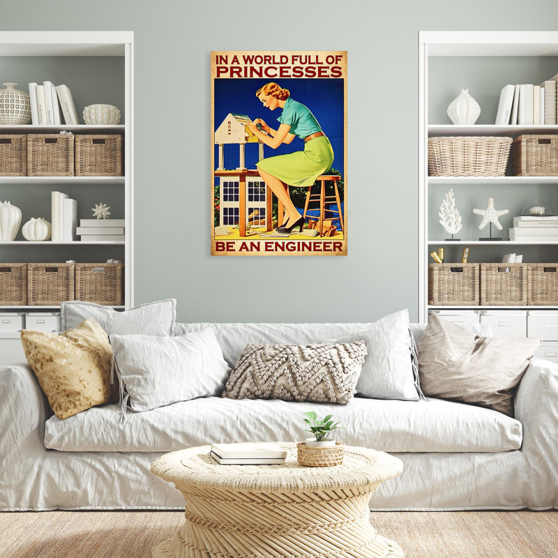 «Be A Engineer» sur toile, H 36 po x l 24 po x P 1,25 po