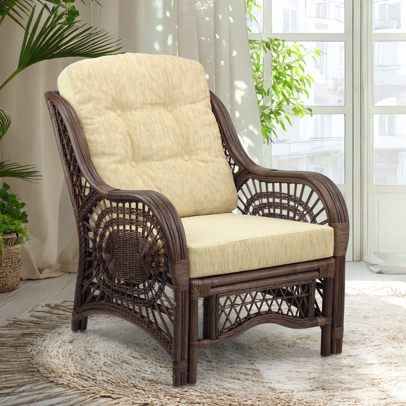 Fauteuil capitonné de 28 po de large Lillebonne, Beige