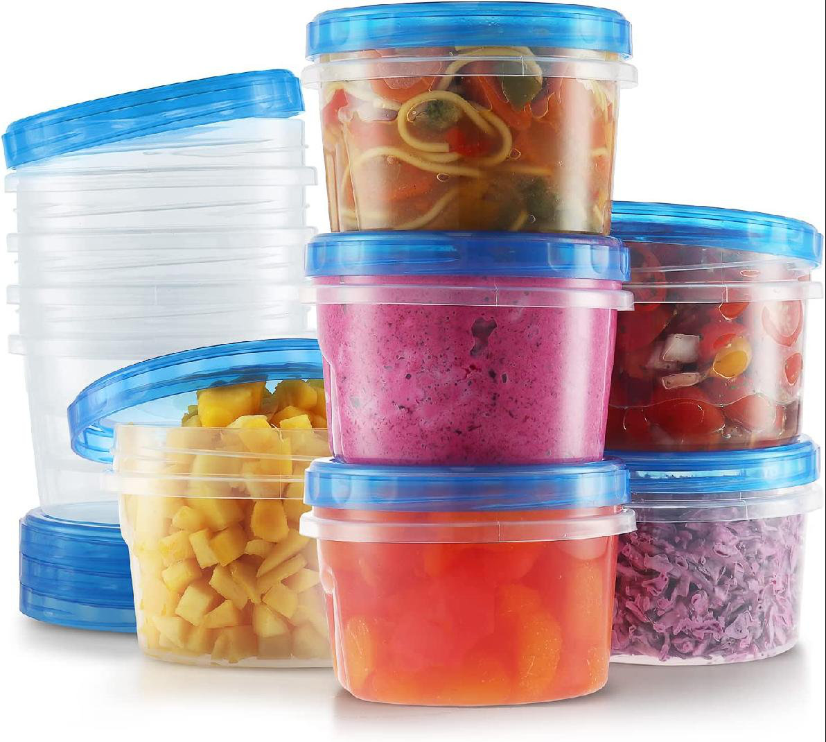 150 Pack - Sazon 24oz Rectangular Meal Prep Containers, Reusable, Stackable, Microwave/Dishwasher/Freezer Safe, BPA Free