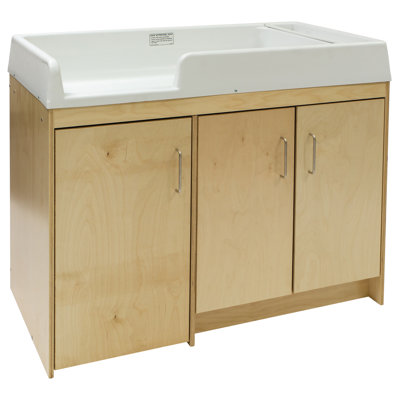 Tot Mate 47 in. W x 23.5 in. D x 37.5 in. H Plywood Toddler Walkup Changing Table With Steps