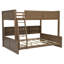 Lit double superposé au-dessus de grand lit double avec armoires de rangement et ports USB-115853627