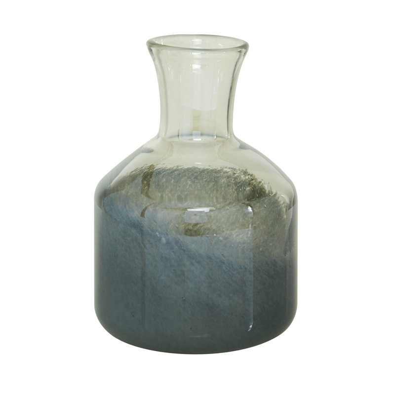 Vase en verre transparent Coastal Style, H 10 po x l 7 po x P 7 po