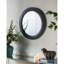 Miroir mural rond 23,5 po avec cadre en bois, miroir décoratif classique, pour salon, vestibule, salle de bain, bureau