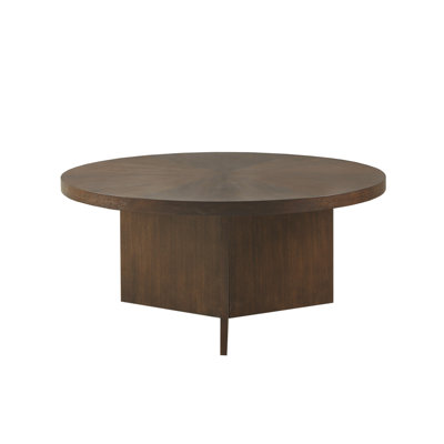Table basse ronde de salon P 36 po Perry Street Sadie, brun foncé