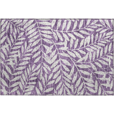 Premium Machine Washable Prisco Purple Rug