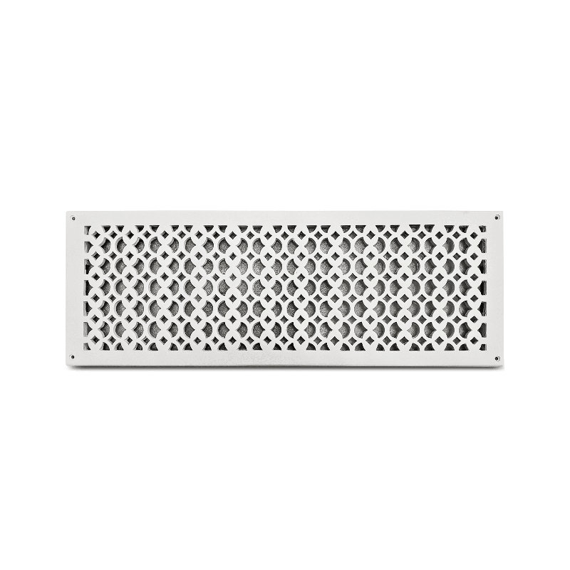 Grille murale en métal, Blanc, 8 po x 24 po