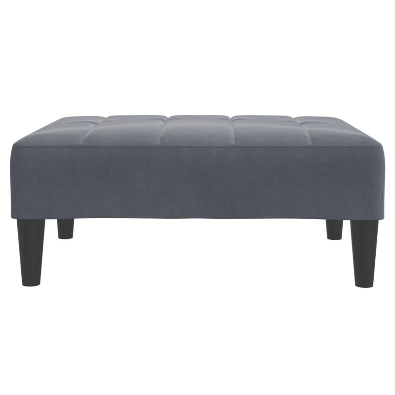 Ebern Designs Footstool 30.3"X21.7"X12.2", Dark Gray, Velvet