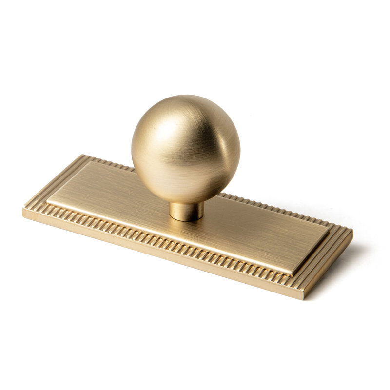 Bouton rond de 1 po avec contre-plaque, Bronze champagne
