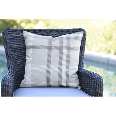 Pacifica Plaid Outdoor Throw Pillow