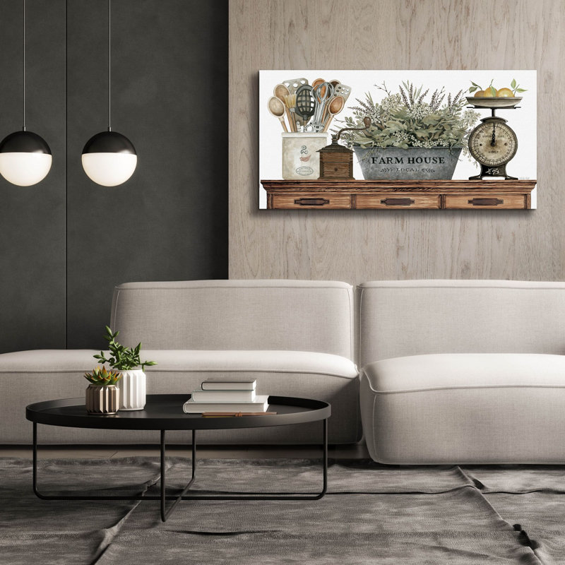  «Farm House Kitchen» par Cindy Jacobs, art mural sur toile, 60 po x 30 po, H 30 po x l 60 po