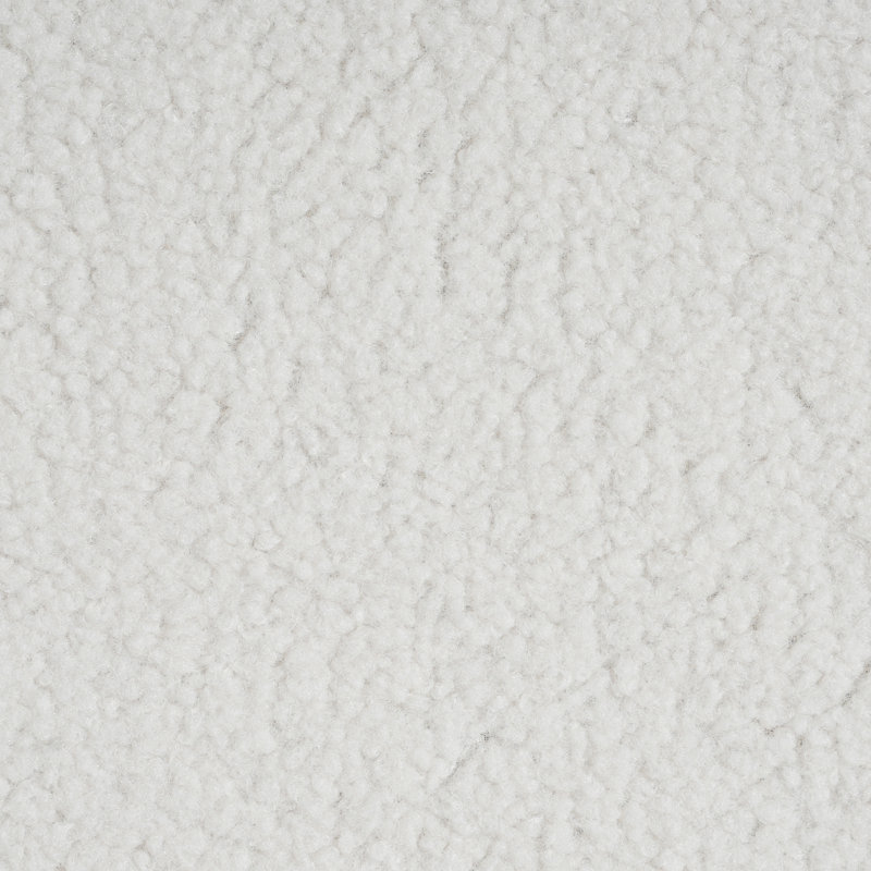 Banc de repose-pieds en tissu massif Callen, Blanc
