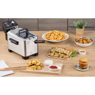 KitchenPerfected 1.0Ltr Compact Deep Fryer - Cream