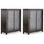 Armoire de rangement Cosmopolitan SOLID 36W avec portes coulissantes en verre