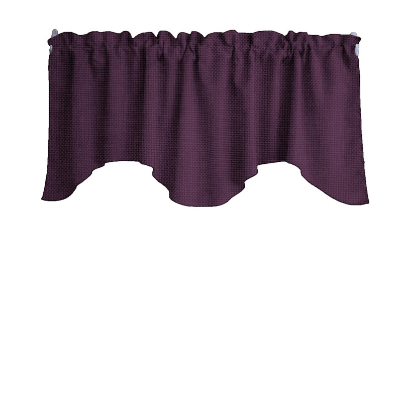 Cantonnière festonnée l 58 po Benina, Aubergine