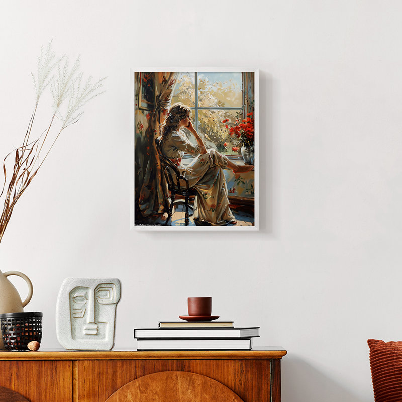 WOMEN Series CCCCXVII - reproduction encadrée de qualité supérieure - prête à être accrochée - aucun clou requis, Blanc