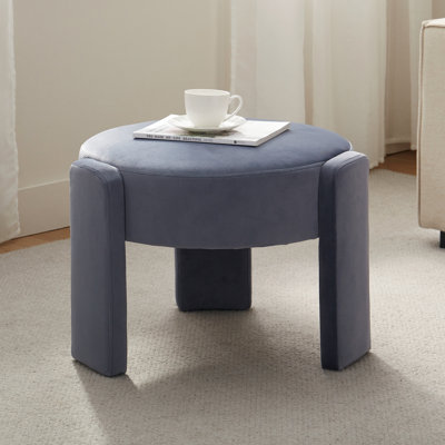 Repose-pieds rembourré en velours de 20,5 po Modern Modern Design
