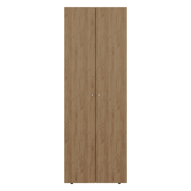 Armoire H 66,9 po, 2 portes, 2 tablettes, chambre à coucher, Naturel