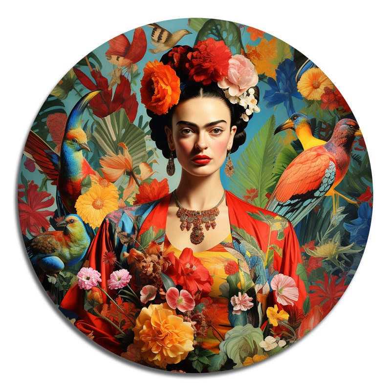 Art floral coloré coloré Frida I - People, H 29 po x l 29 po