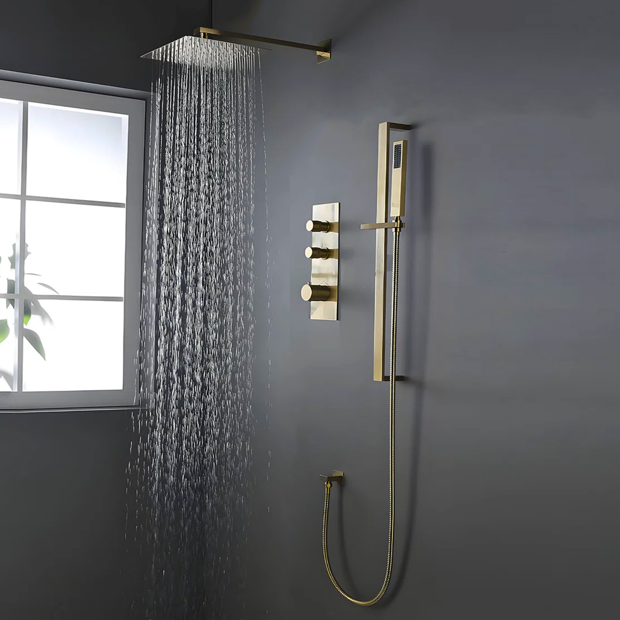 Complete Shower System With Rough In Valve