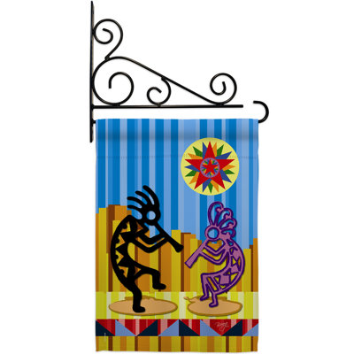 Coussin en polyester 2 faces 18,5 x 13 po Kokopelli Dream Ensemble de drapeaux