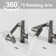  Bathroom Sink Faucet With Spray Function And Temperature Display For Anti-skid Switch And Hot & Cold And 360° Rotary