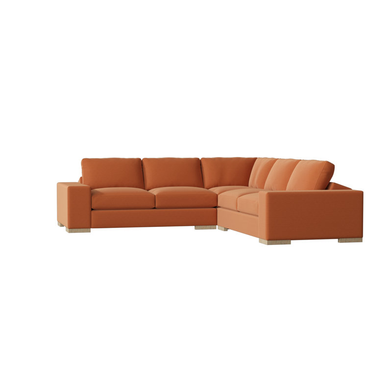 Brann Upholstered L-Shaped Sectional Symmetrical, Natural, Atlas Slate