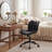 Maddoux Armless Swivel Office Chair Faux Leather Upholstered Waterproof Desk Chair Ergonomic Adjustable Computer Chair-264647575