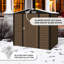 6 ft. 3 in. W x 4 ft. 3 in. D Galvanised Steel Steep Slope Storage Shed