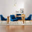 Chaise d'appoint rembourrée en velours avec pieds dorés -880248099