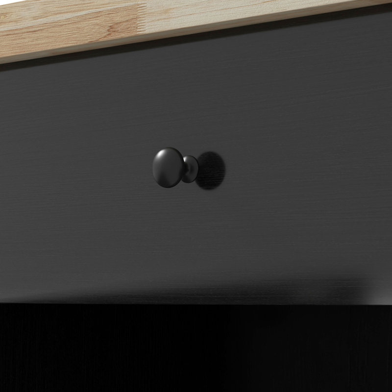 Sibyla 45.5 " W Kitchen Island, Black