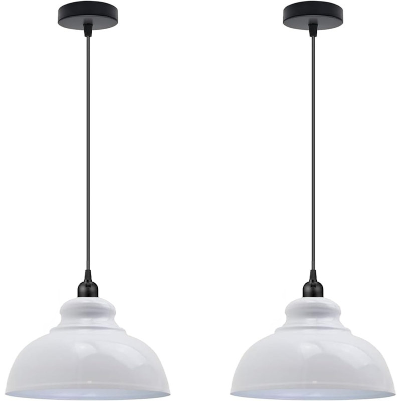 Ensemble de 2 luminaires suspendus Modern Modern, Blanc