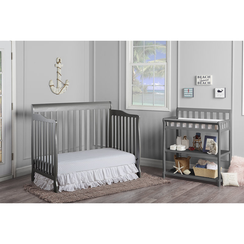Lit de bébé convertible 5-en-1 Ashton, Gris orage