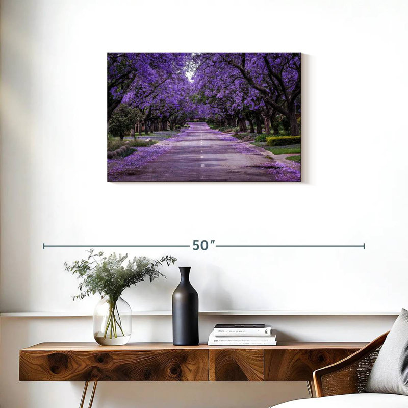 Sirci, rue Jacaranda en fleurs, H 20 po x l 30 po