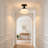 Buckminster 1-Light Vintage Schoolhouse Fluted Glass Semi Flush Mount Ceiling Light  for Hallway-1380074497