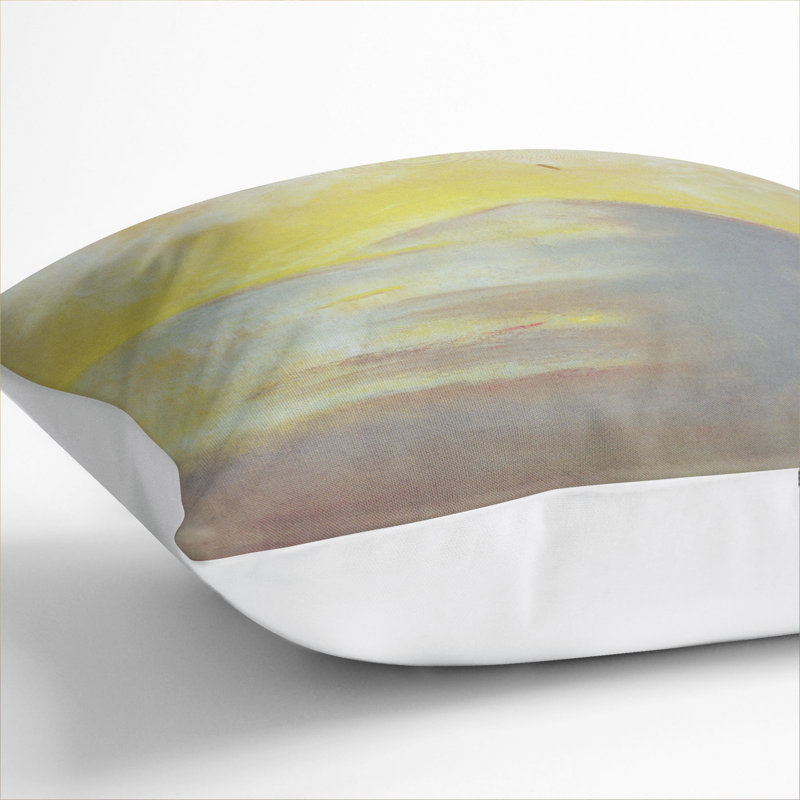 Sunset Square Throw Cushion, 55cm H x 55cm W x 20cm D, White