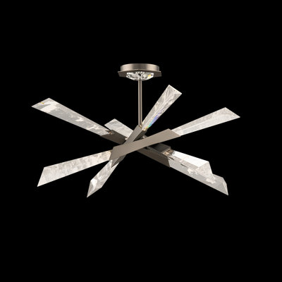 Solitude 8 Light Crystal LED Semi-Flush Mount
